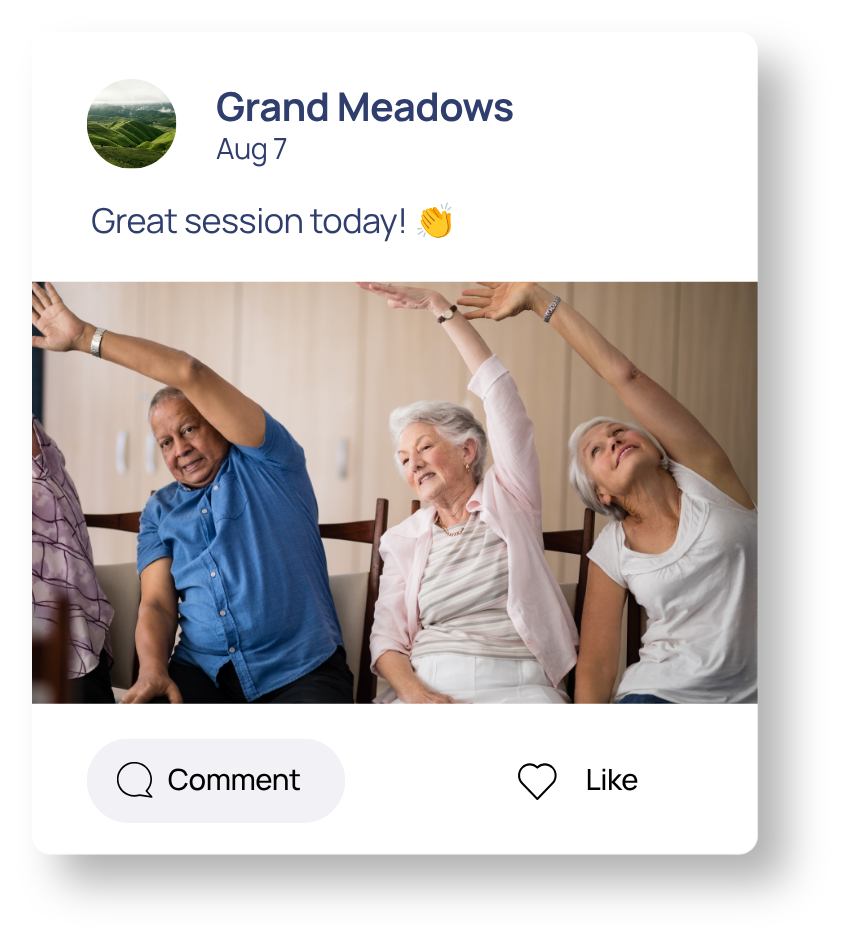 A family feed post from Grand Meadows